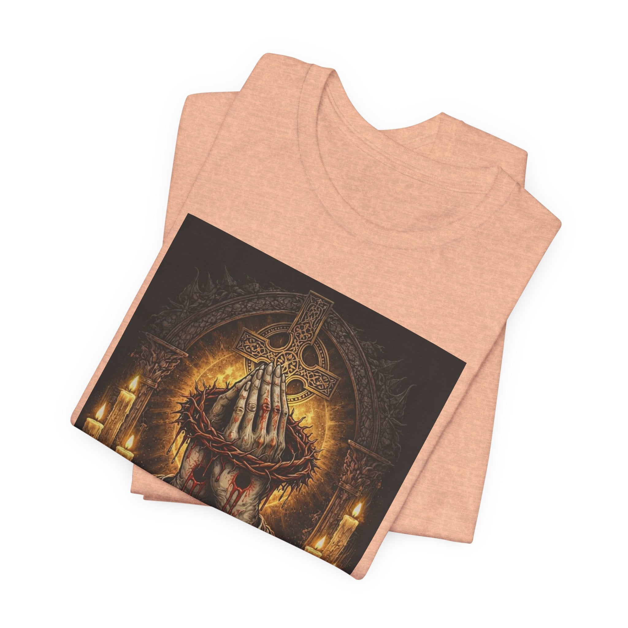 Satan-Repellant Graphic Tee — "Don't TRY me Satan!!" Chest Illustration & Back Slogan