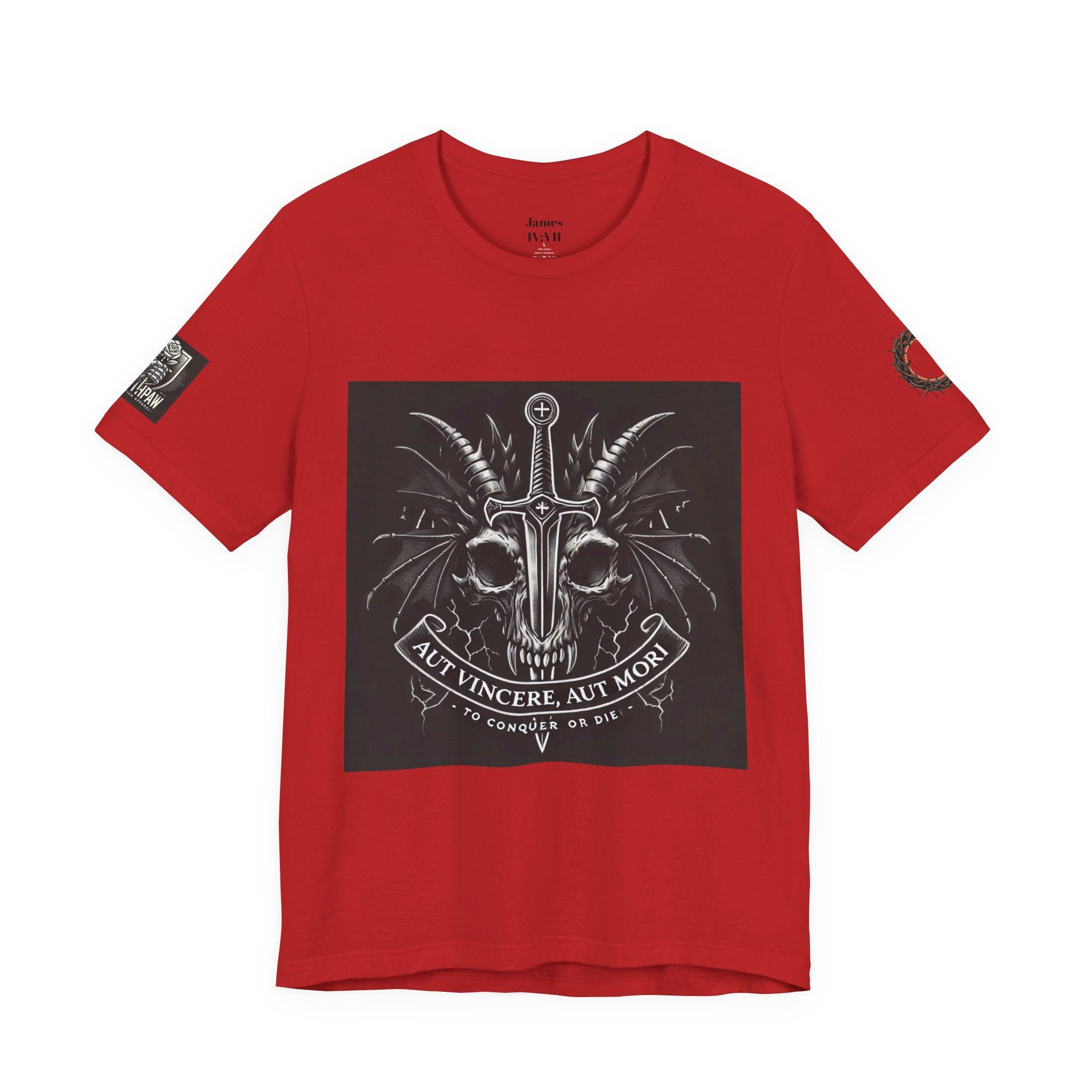 Defying Darkness Tee — "Aut Vincere, Aut Mori" Graphic T-Shirt