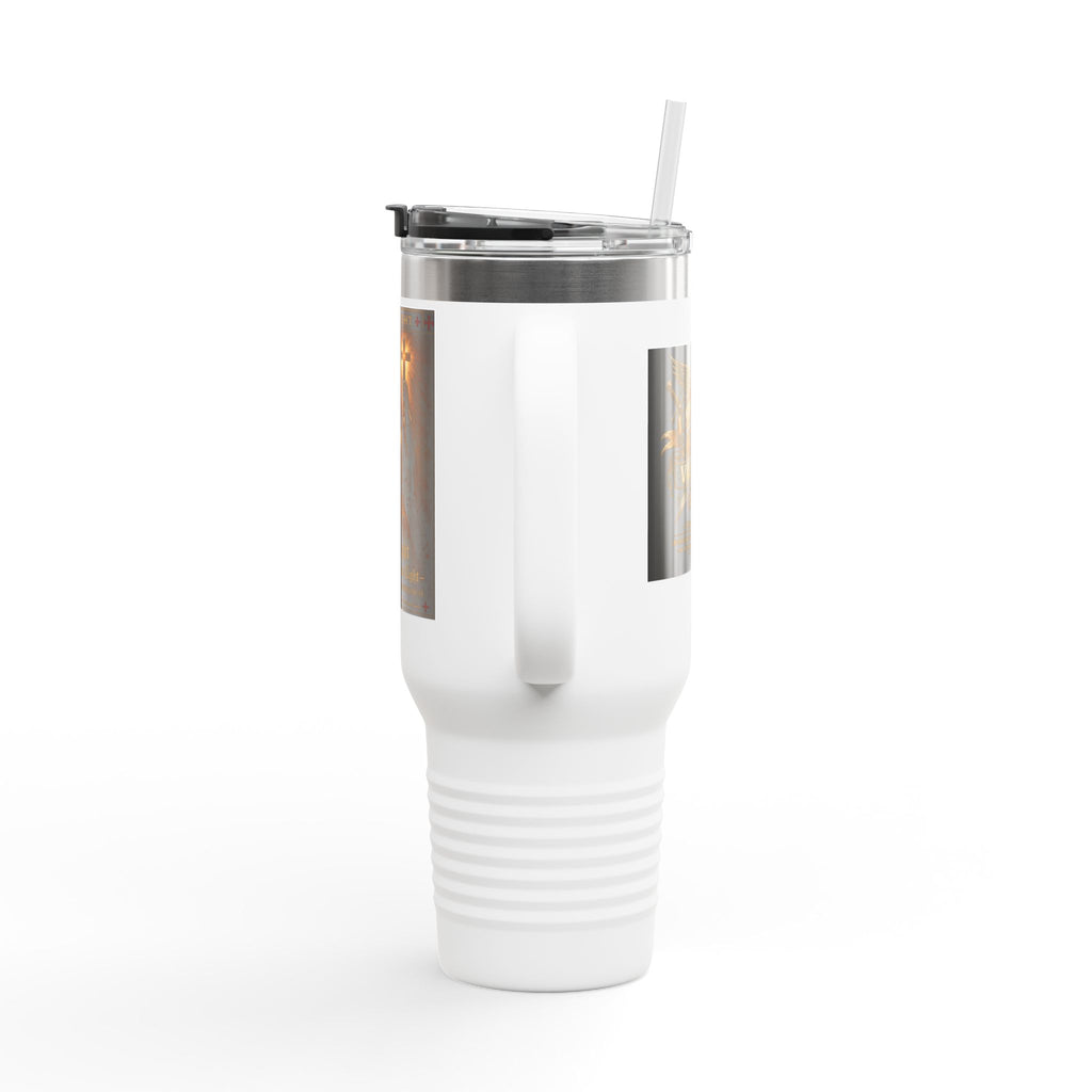 40oz Insulated Travel Mug — "Be the Light" Knight Crusader Design