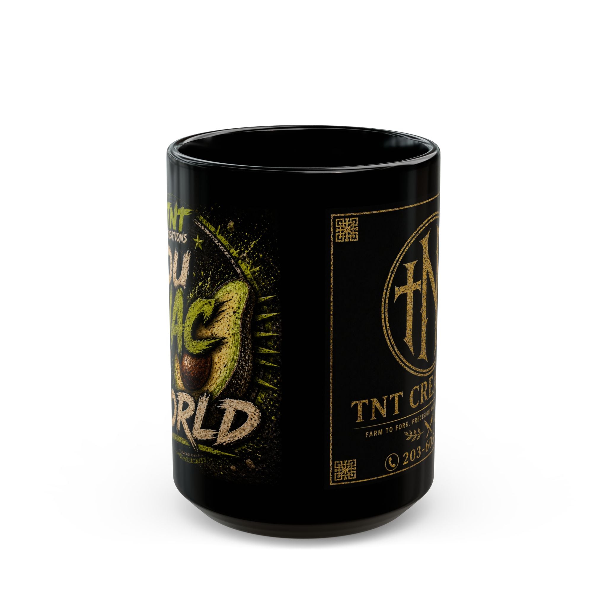 TNT Creations Black Logo Mug — 11oz/15oz Ceramic Coffee Cup
