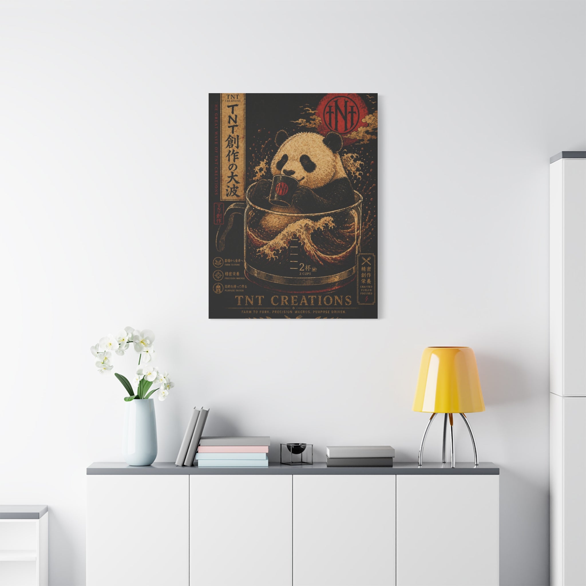 Panda Tea Canvas