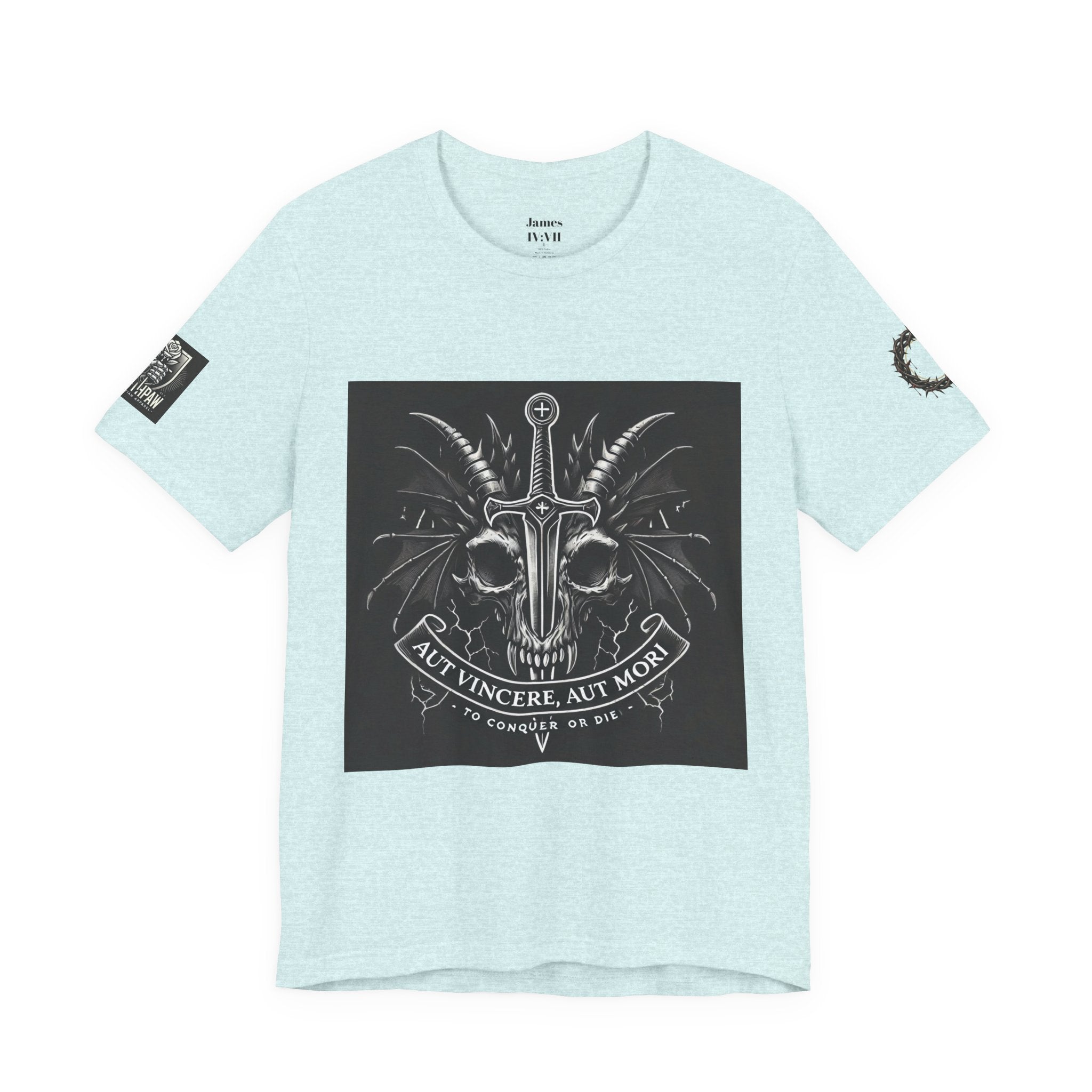Defying Darkness Tee — "Aut Vincere, Aut Mori" Graphic T-Shirt
