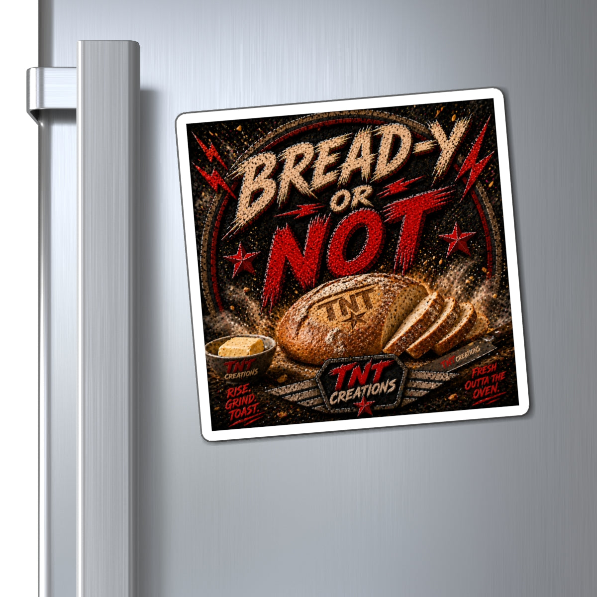 Magnet — "Bread-y or Not" Vintage Bakery Refrigerator Magnet