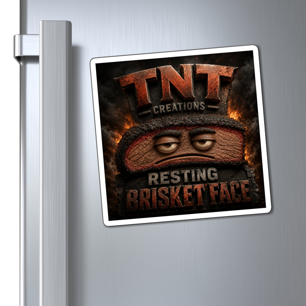 Magnet — Resting Brisket Face BBQ Grill Refrigerator Magnet