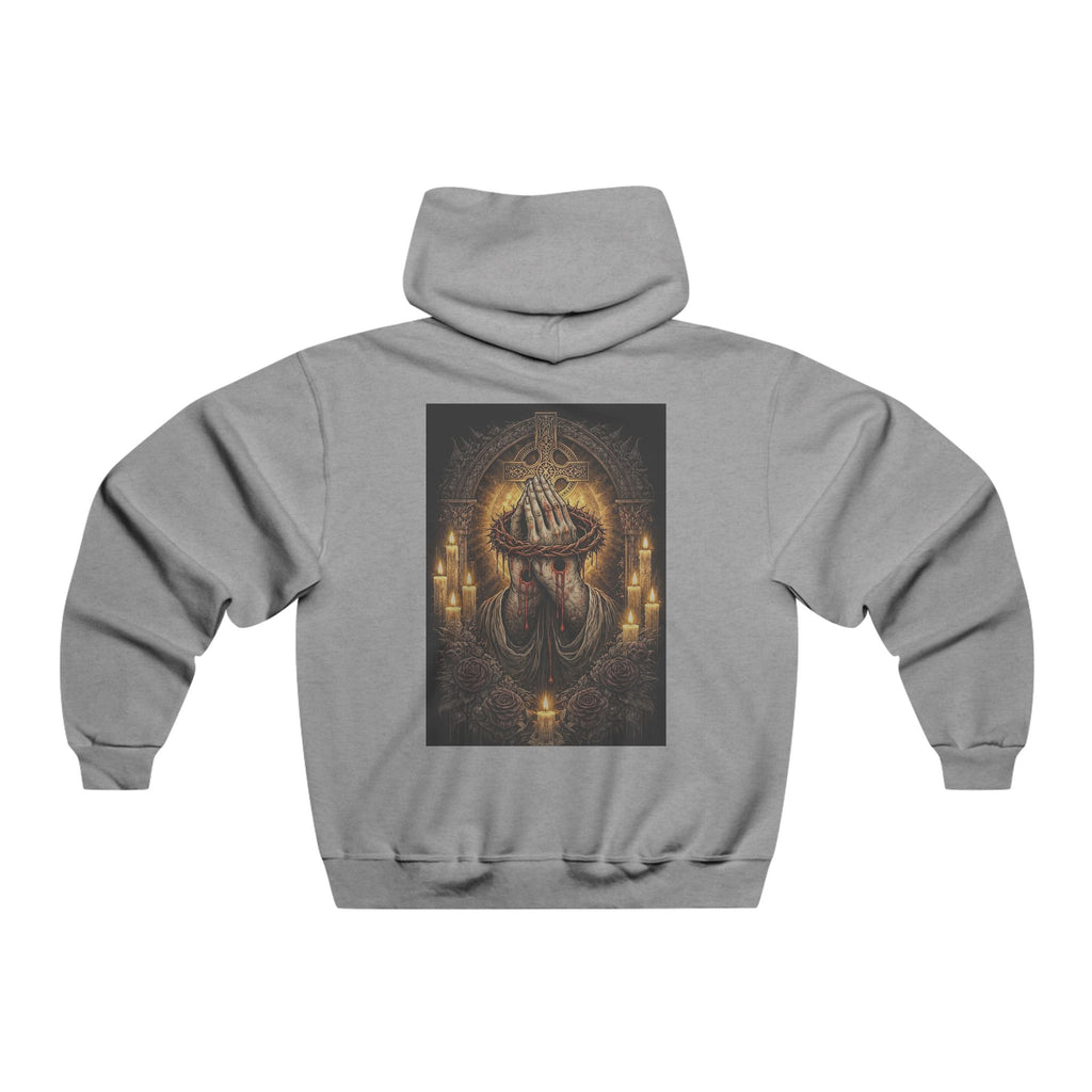 Hoodie — Gothic Jesus praying Southpaw Graphic Pullover