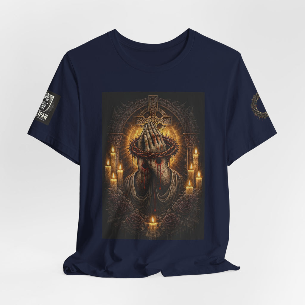 Satan-Repellant Graphic Tee — "Don't TRY me Satan!!" Chest Illustration & Back Slogan