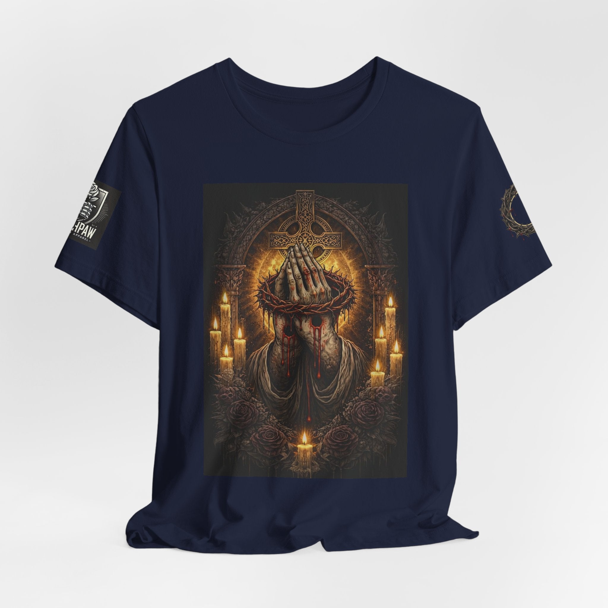 Satan-Repellant Graphic Tee — "Don't TRY me Satan!!" Chest Illustration & Back Slogan