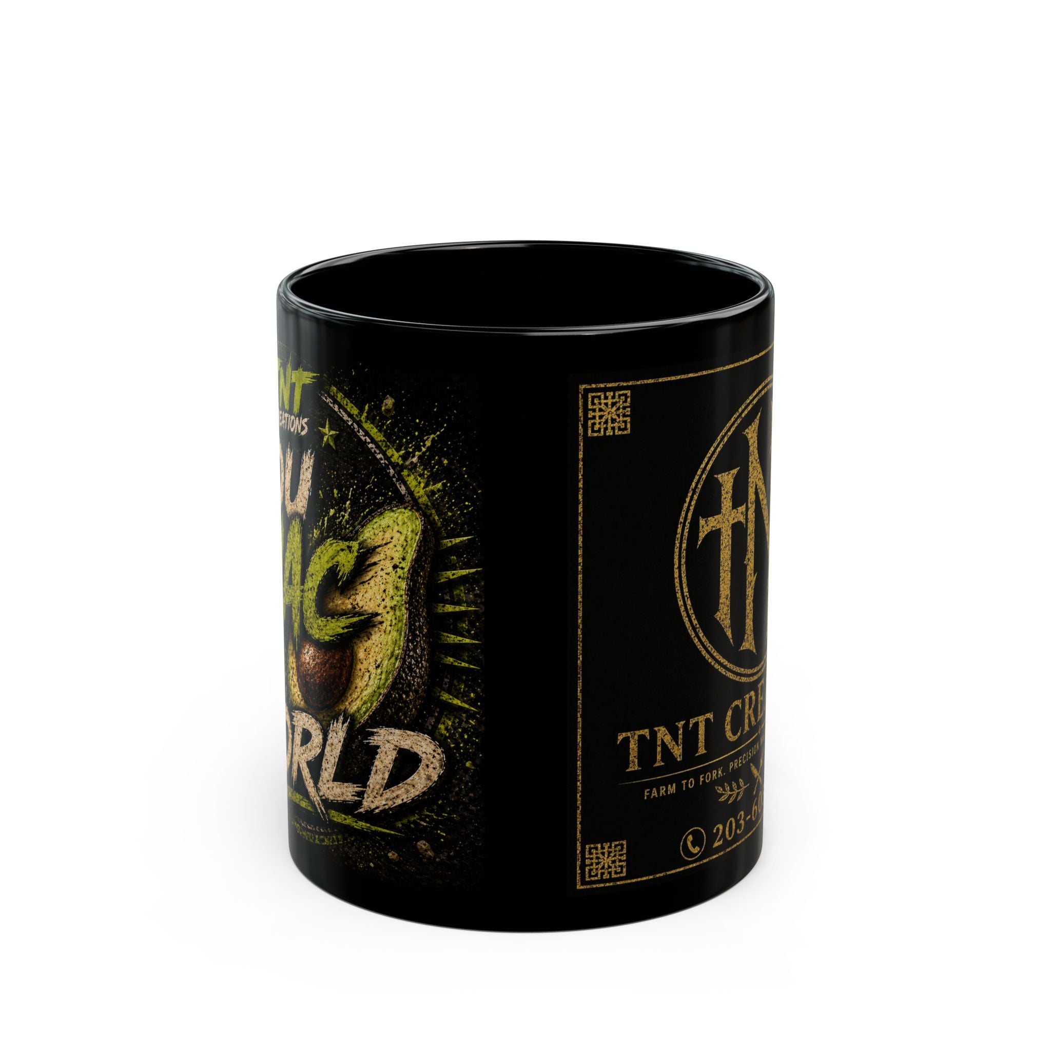 TNT Creations Black Logo Mug — 11oz/15oz Ceramic Coffee Cup