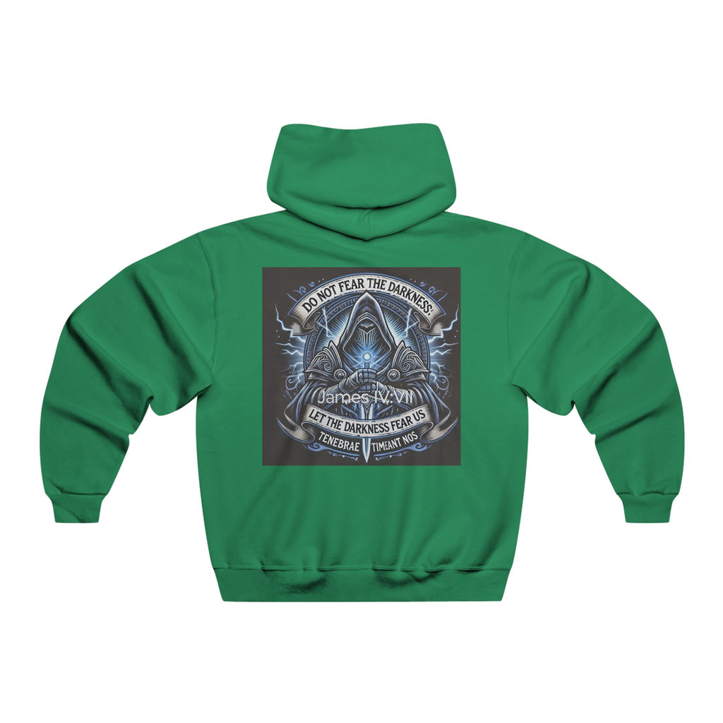 Hoodie — don't fear the darkness Graphic Pullover with Mystic Rose & Mountain Back Print