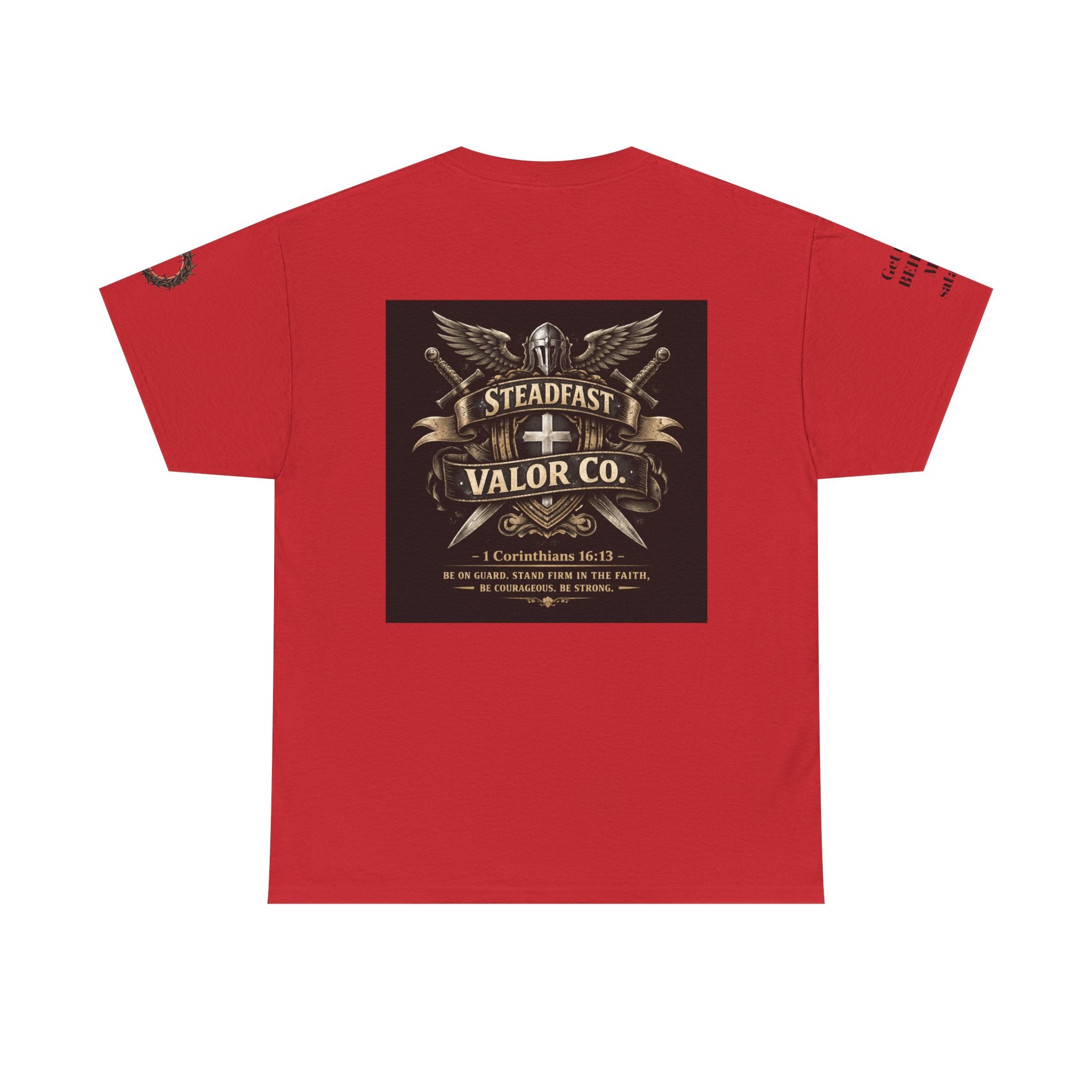 Deus Vult Sword T‑Shirt — Crusader Vintage Shield Design