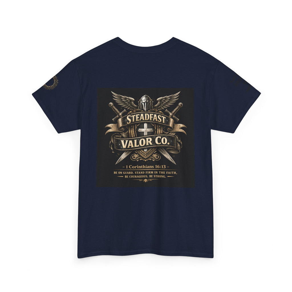 Deus Vult Sword T‑Shirt — Crusader Vintage Shield Design