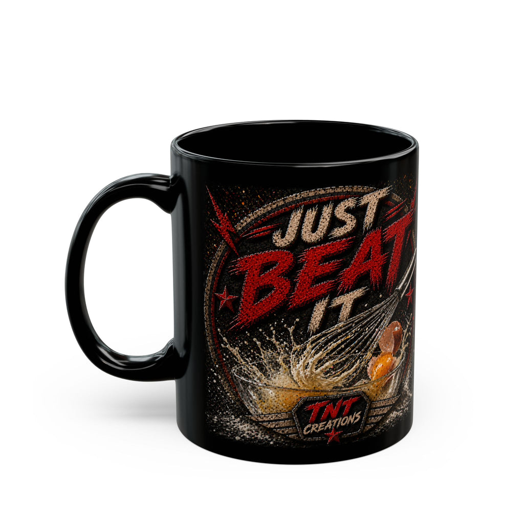TNT Creations Black Ceramic Mug — Gold Logo Accent (11oz & 15oz)