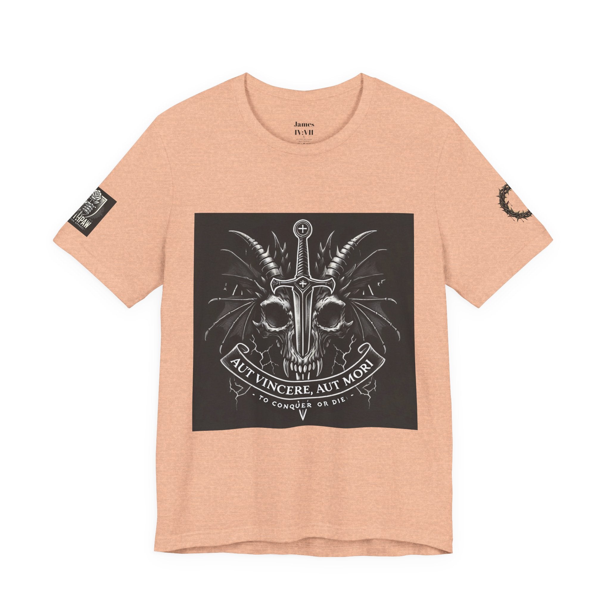 Defying Darkness Tee — "Aut Vincere, Aut Mori" Graphic T-Shirt