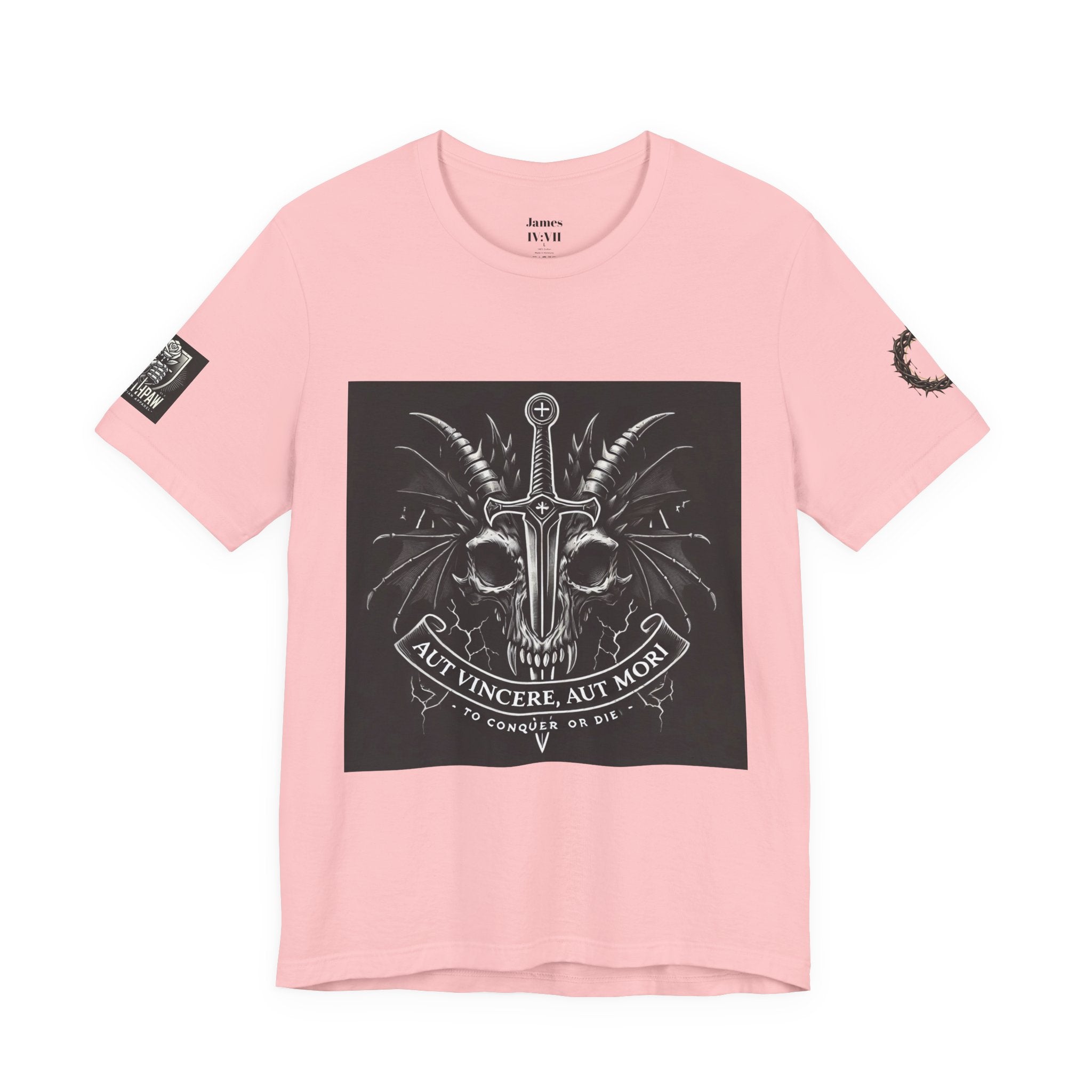 Defying Darkness Tee — "Aut Vincere, Aut Mori" Graphic T-Shirt