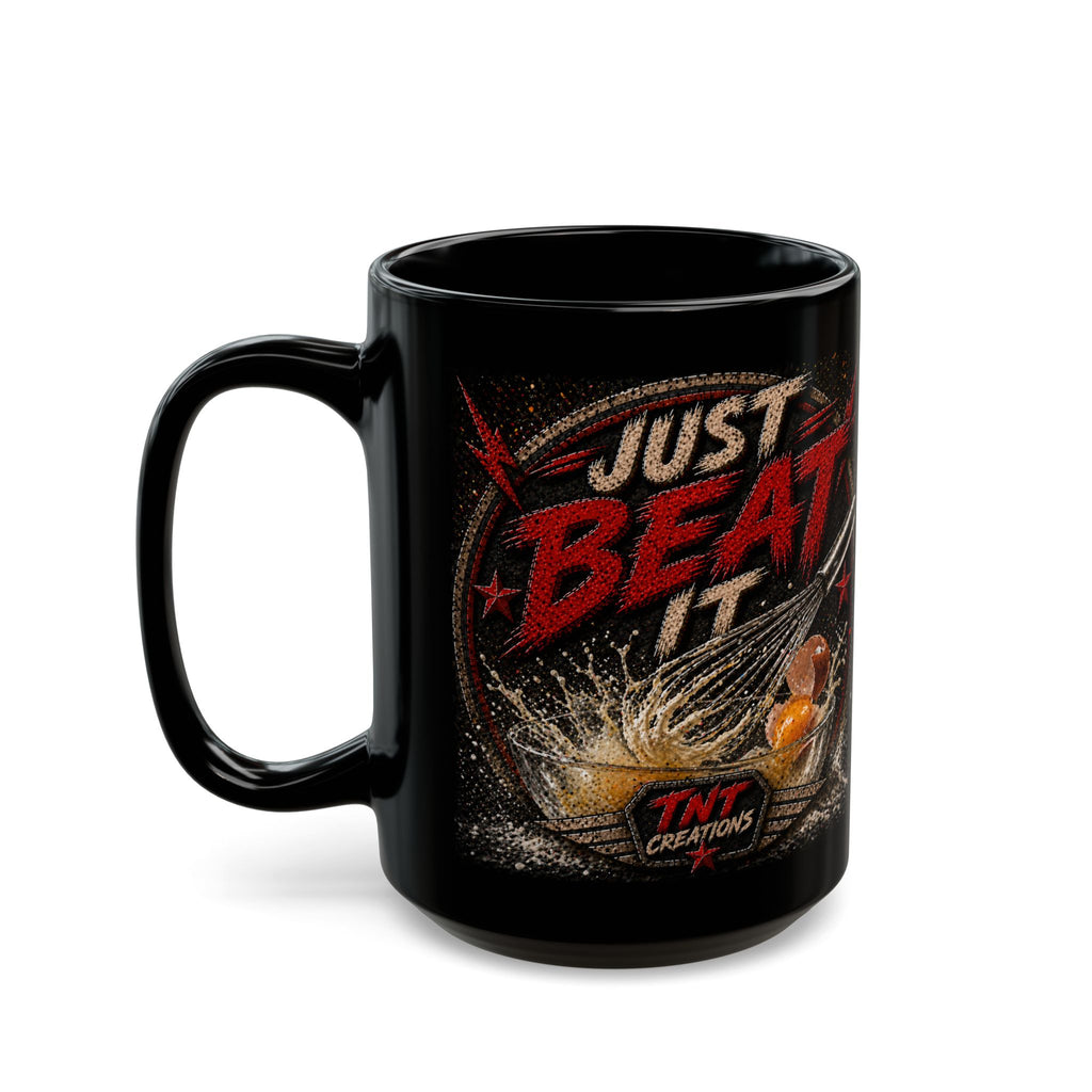 TNT Creations Black Ceramic Mug — Gold Logo Accent (11oz & 15oz)