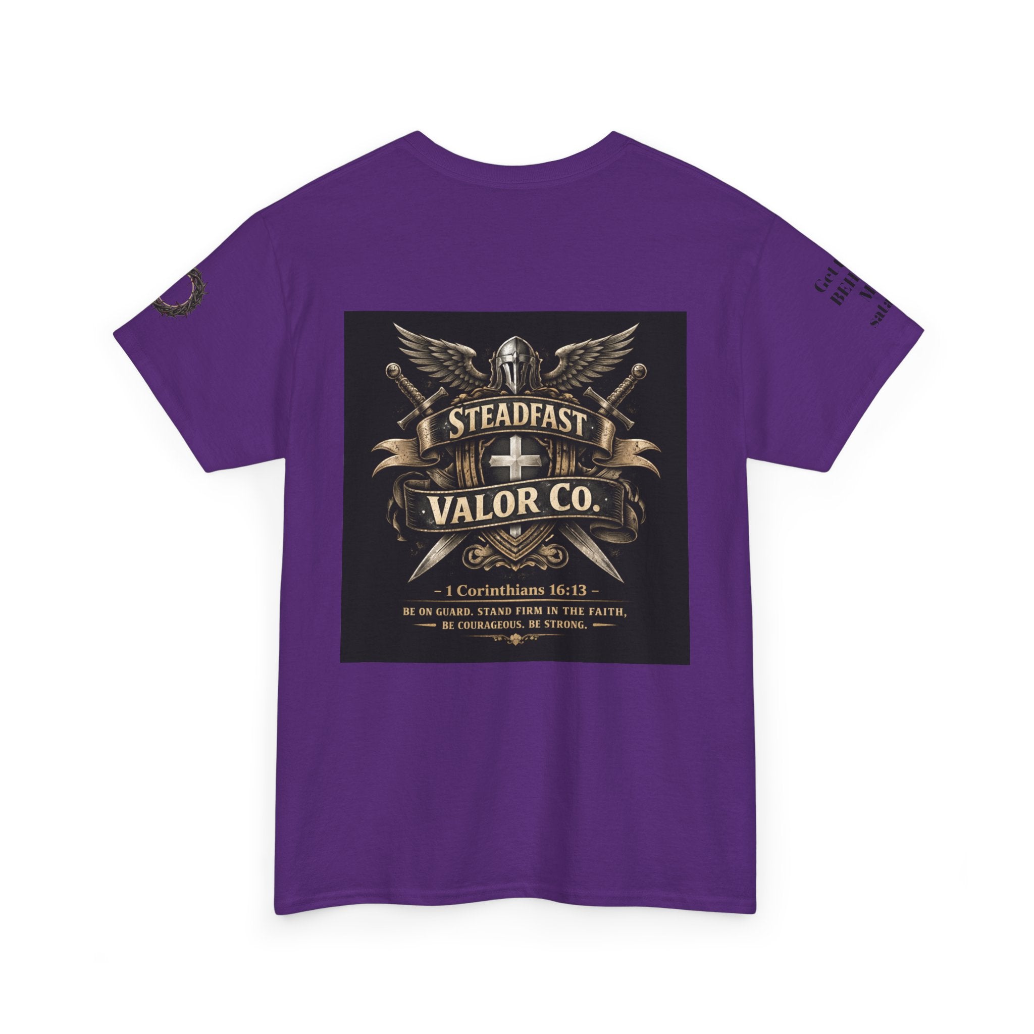 Deus Vult Sword T‑Shirt — Crusader Vintage Shield Design