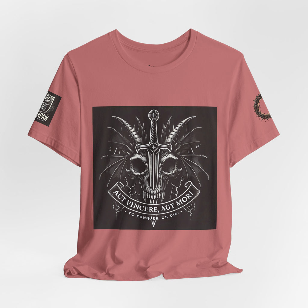 Defying Darkness Tee — "Aut Vincere, Aut Mori" Graphic T-Shirt