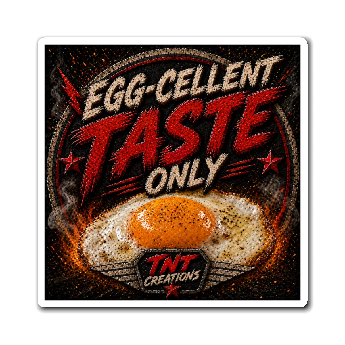 Egg-cellent Taste Only Magnet — Retro Fried Egg Kitchen Refrigerator Decor