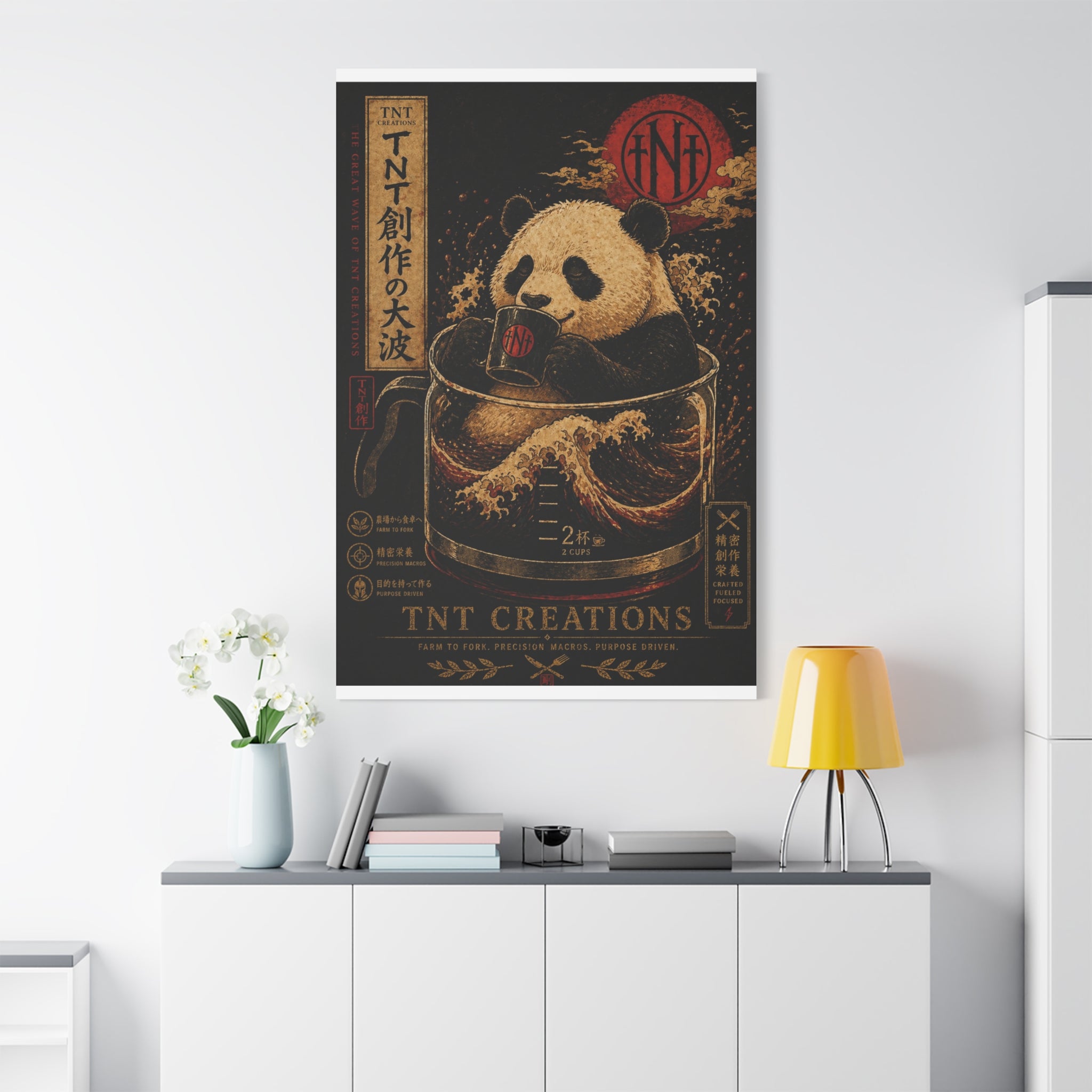 Panda Tea Canvas