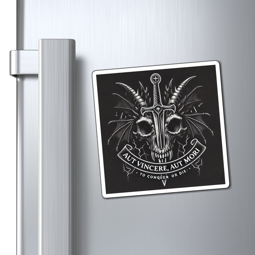 Defeated Darkness Magnet — "Aut Vincere, Aut Mori" Refrigerator Decor
