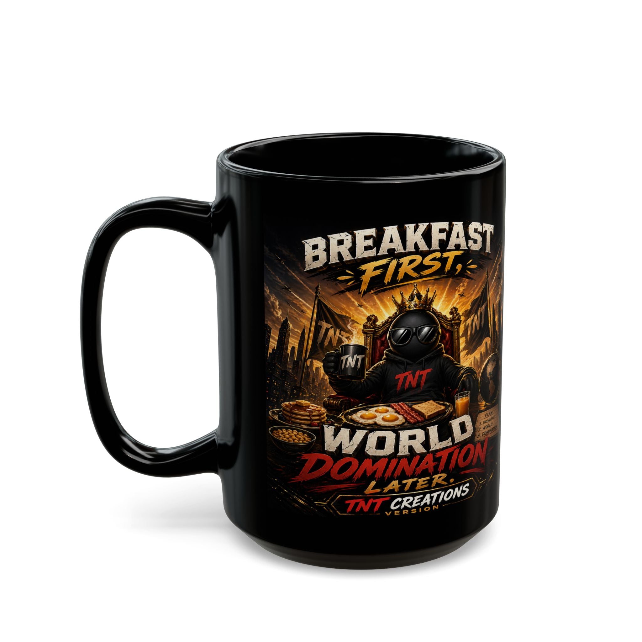 TNT Creations Black Logo Mug — 11oz/15oz Ceramic Coffee Cup
