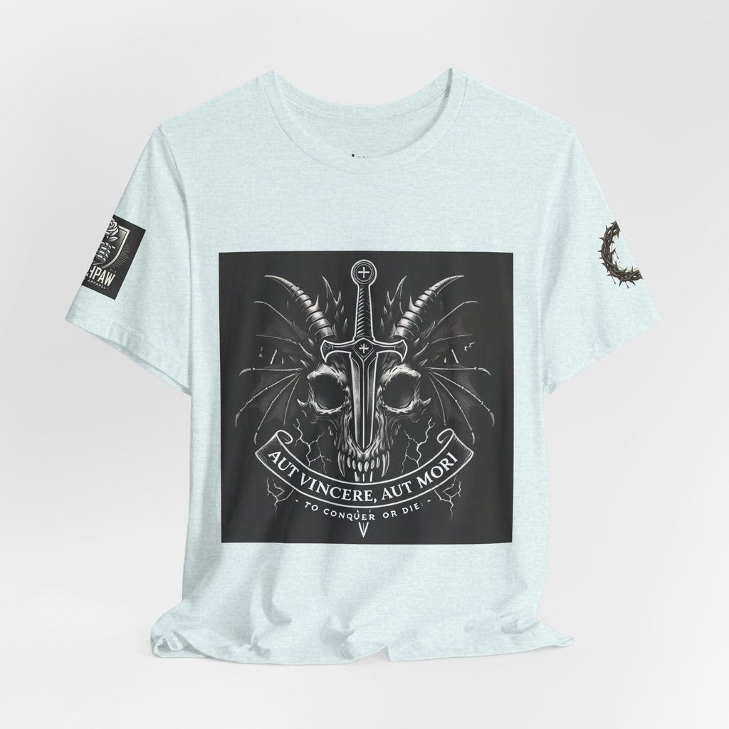 Defying Darkness Tee — "Aut Vincere, Aut Mori" Graphic T-Shirt