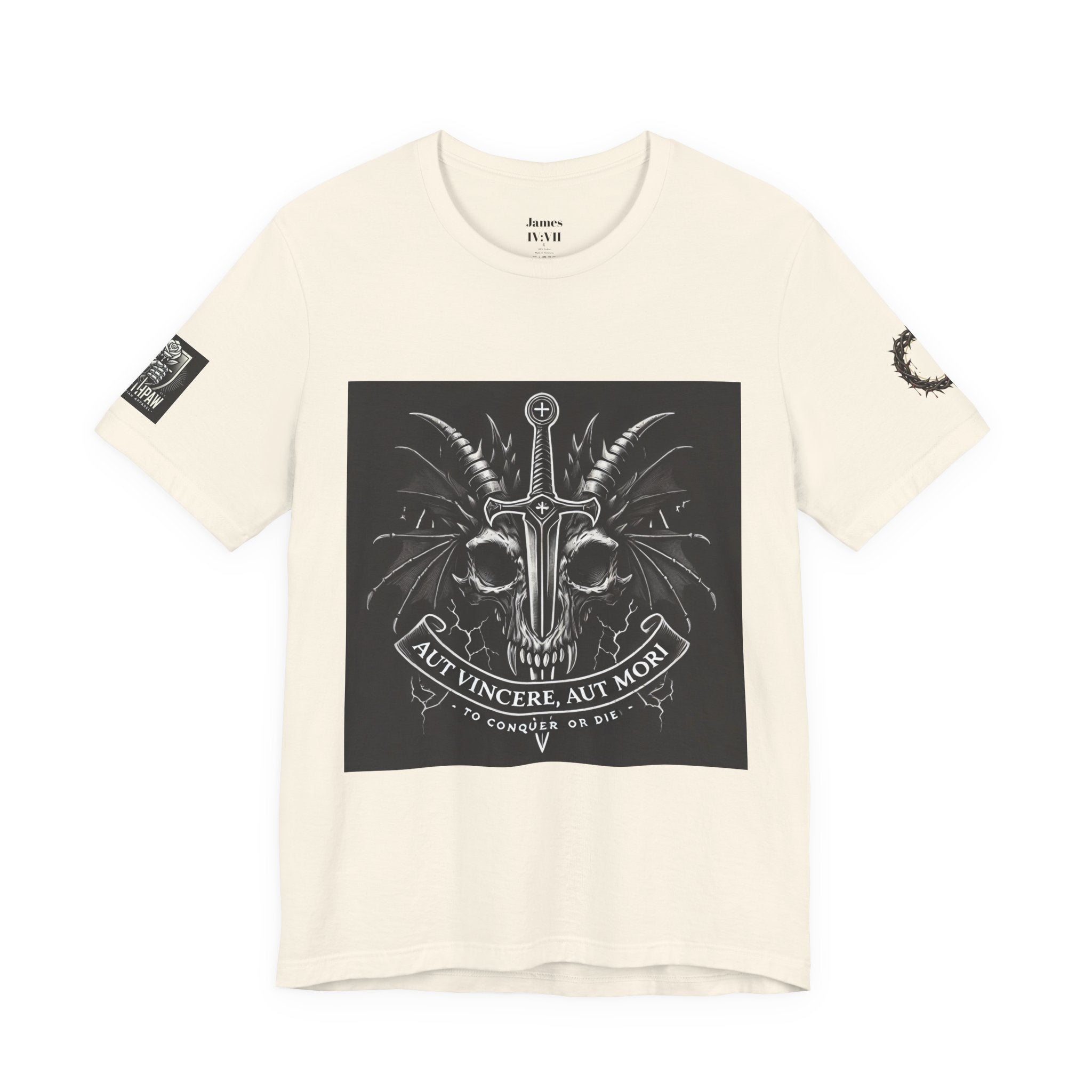 Defying Darkness Tee — "Aut Vincere, Aut Mori" Graphic T-Shirt