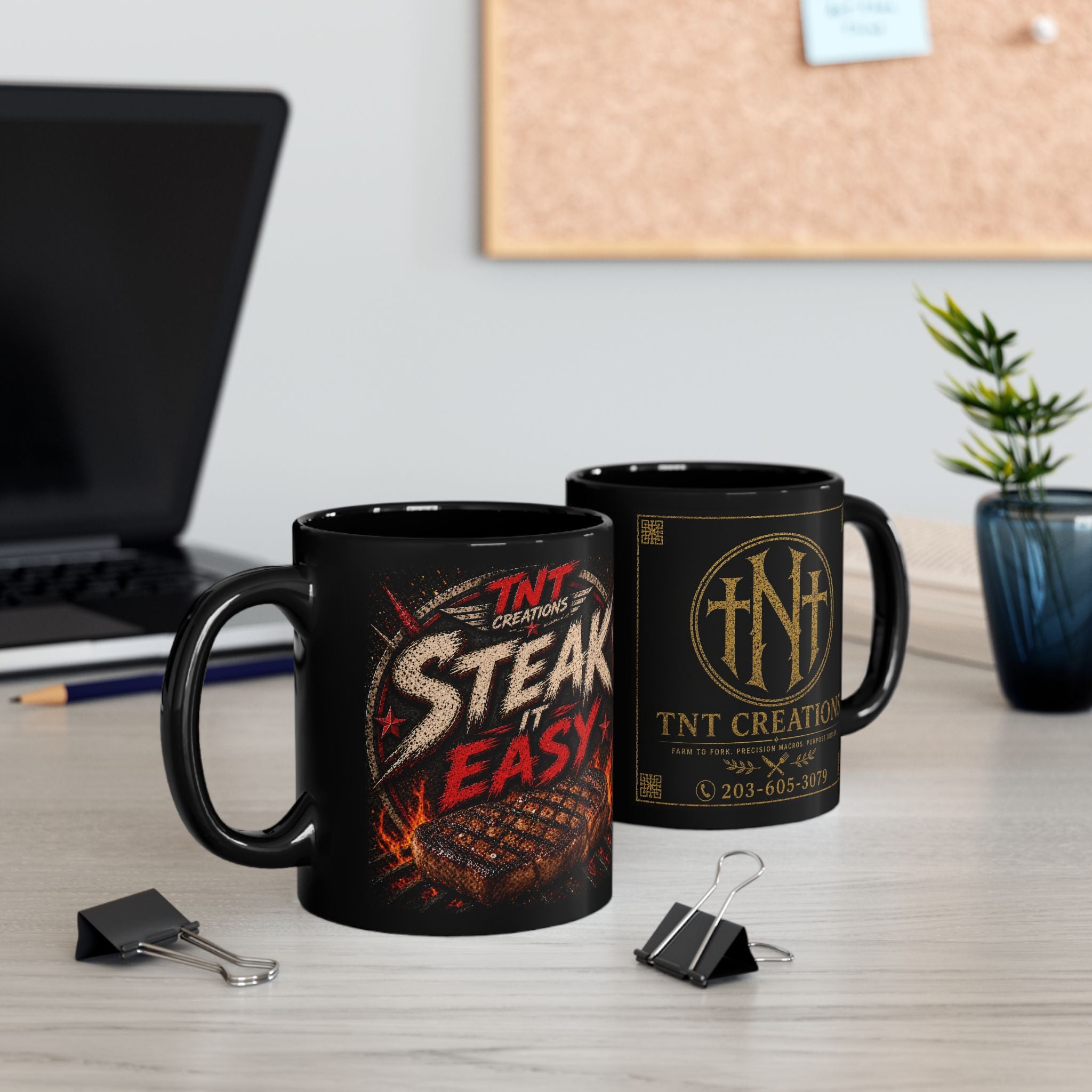 Black Logo Mug — TNT Creations 11oz/15oz