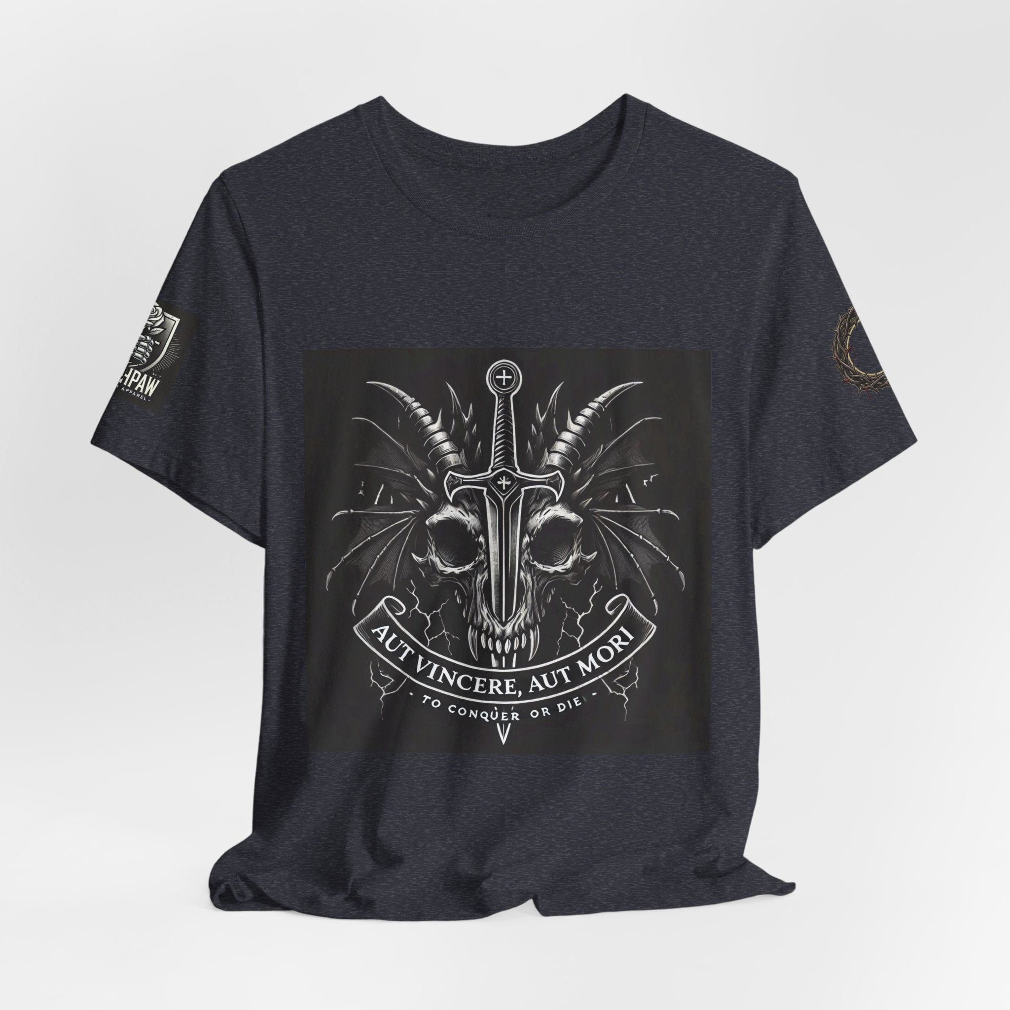 Defying Darkness Tee — "Aut Vincere, Aut Mori" Graphic T-Shirt