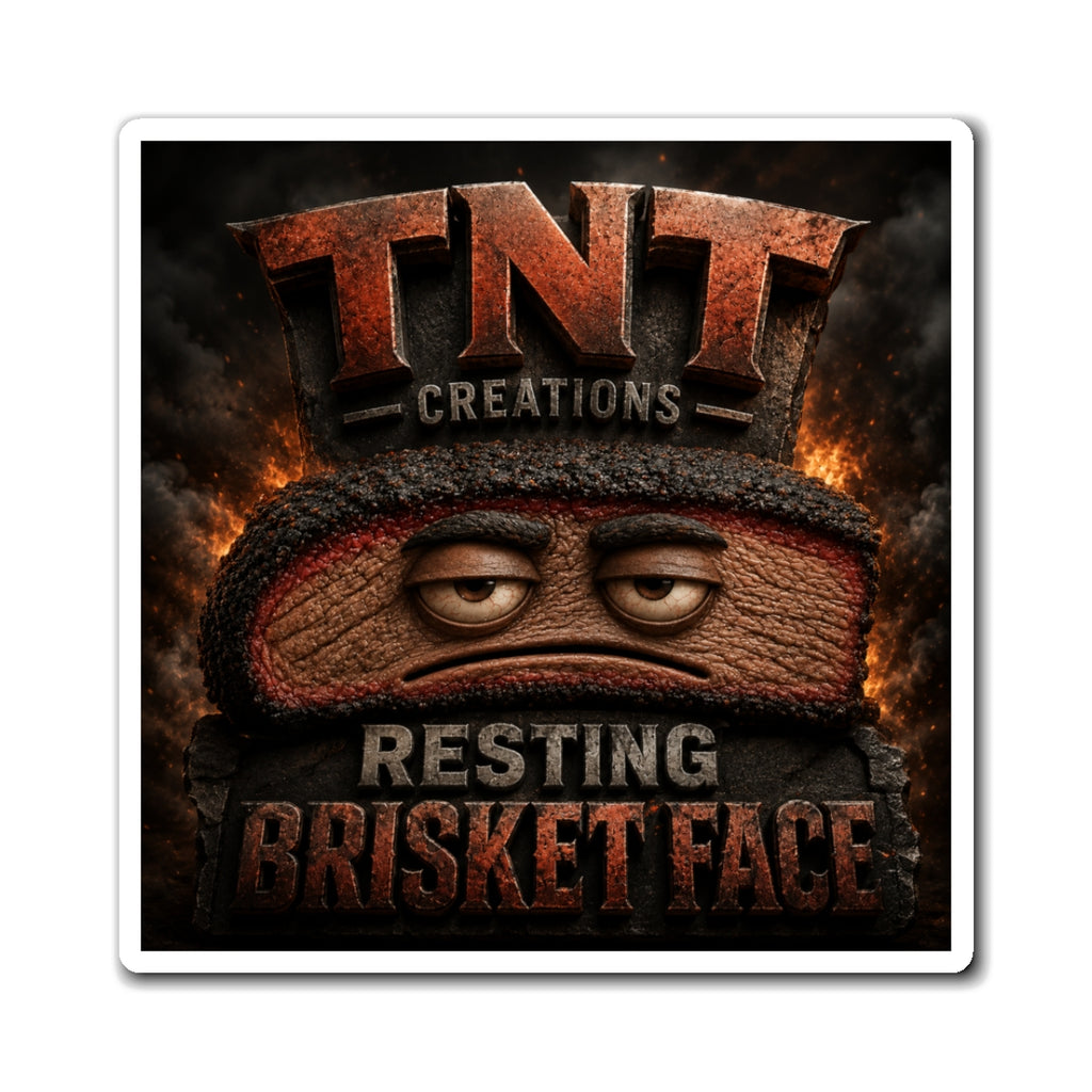 Magnet — Resting Brisket Face BBQ Grill Refrigerator Magnet