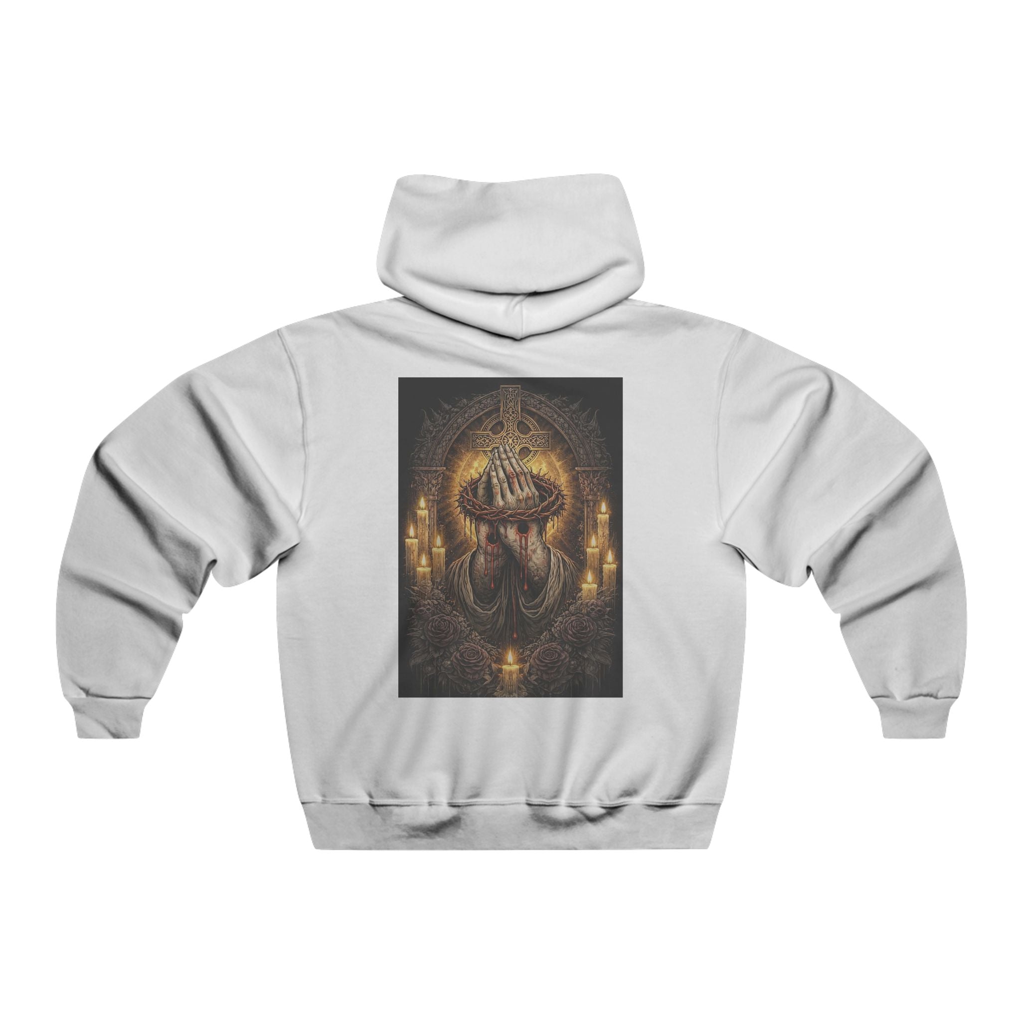 Hoodie — Gothic Jesus praying Southpaw Graphic Pullover