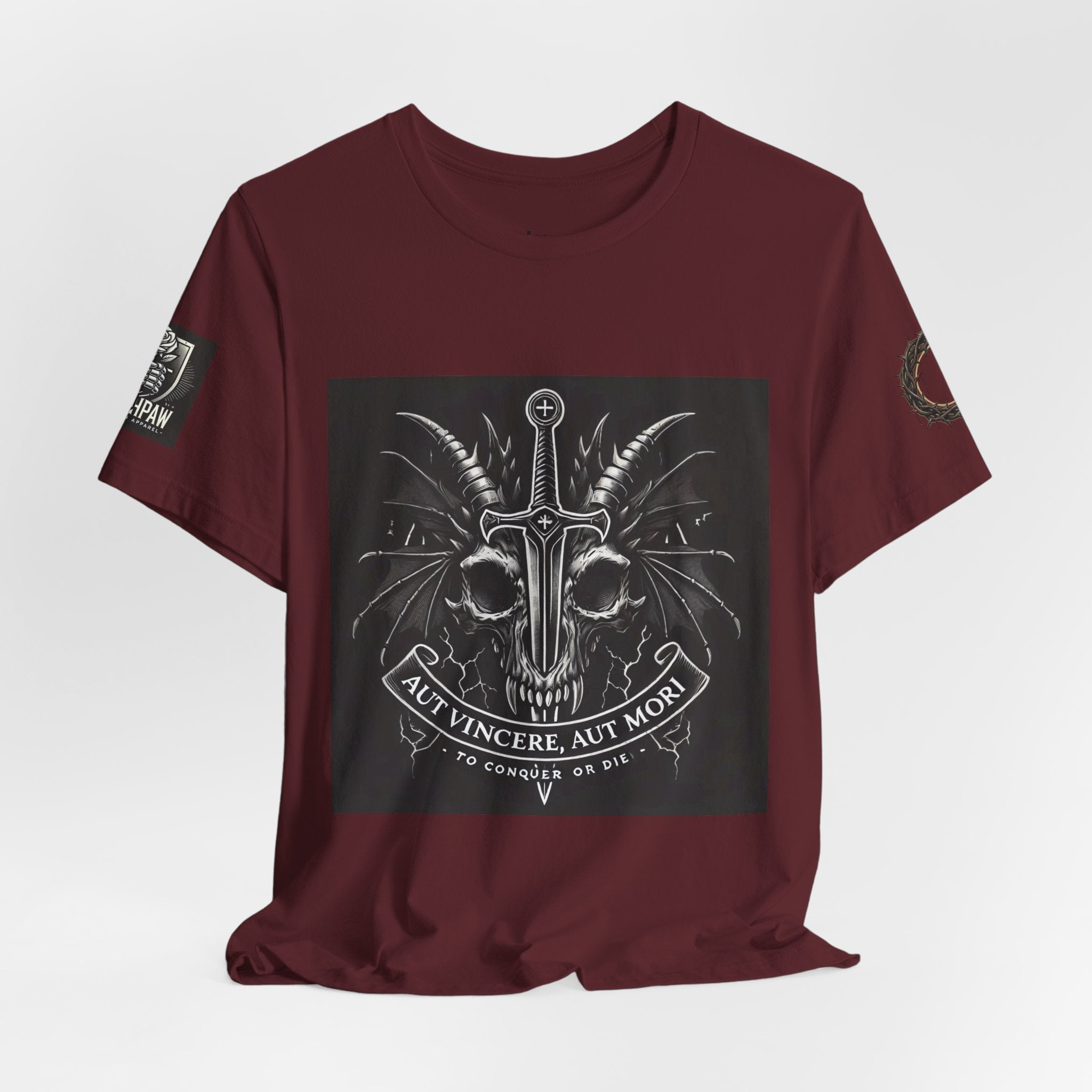 Defying Darkness Tee — "Aut Vincere, Aut Mori" Graphic T-Shirt