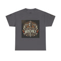 Deus Vult Sword T‑Shirt — Crusader Vintage Shield Design