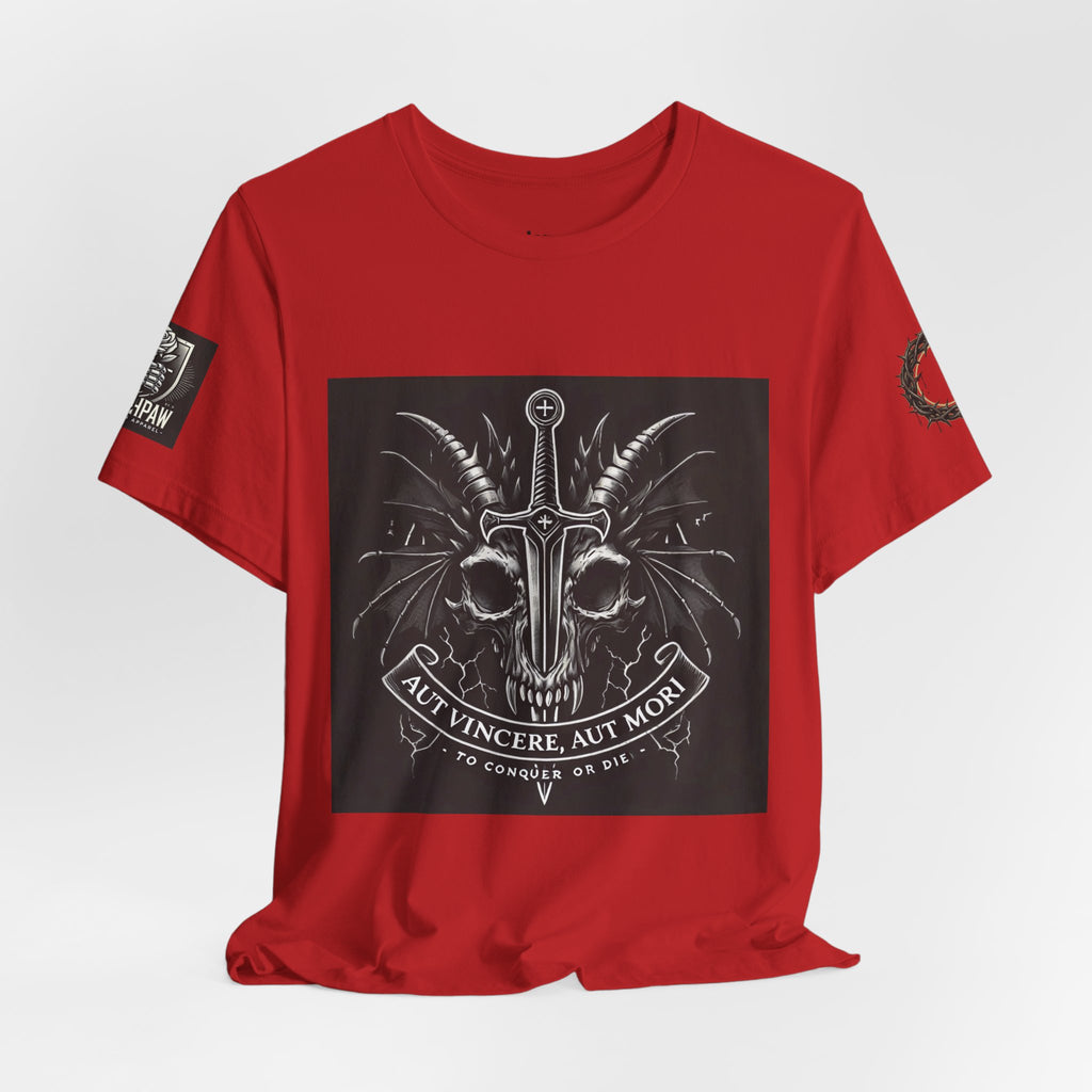 Defying Darkness Tee — "Aut Vincere, Aut Mori" Graphic T-Shirt