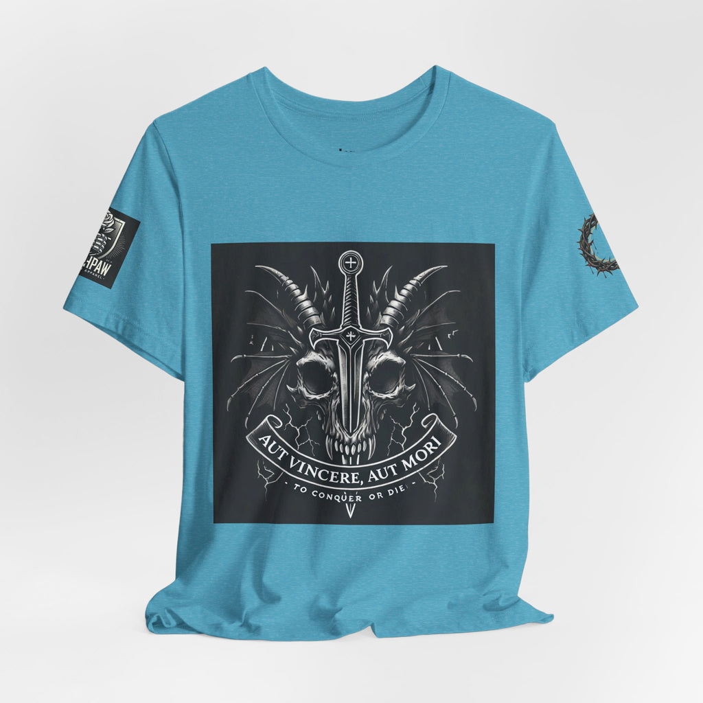 Defying Darkness Tee — "Aut Vincere, Aut Mori" Graphic T-Shirt