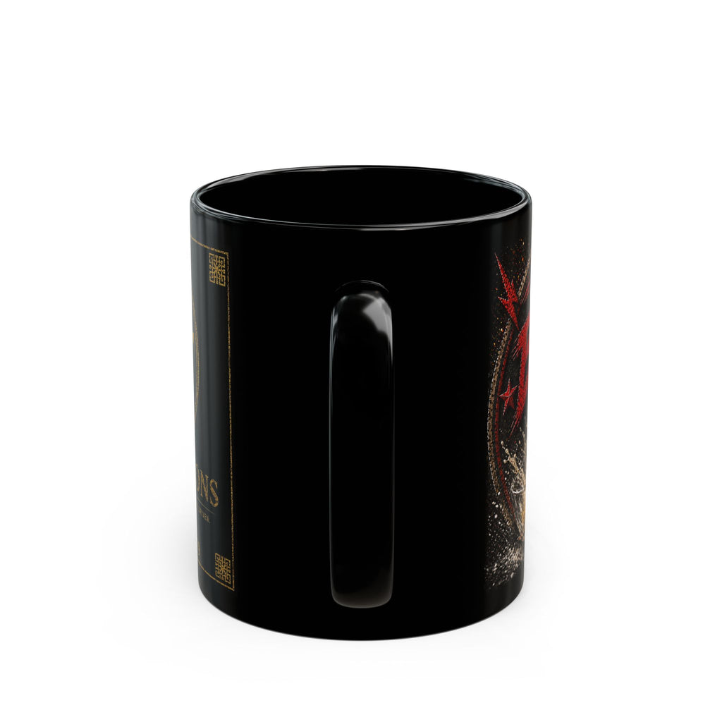 TNT Creations Black Ceramic Mug — Gold Logo Accent (11oz & 15oz)