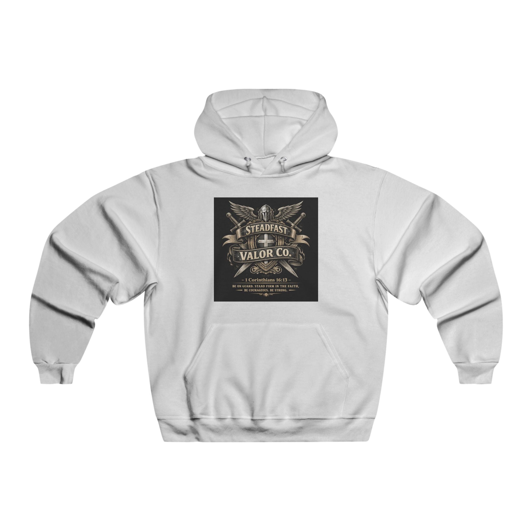 Hoodie — don't fear the darkness Graphic Pullover with Mystic Rose & Mountain Back Print
