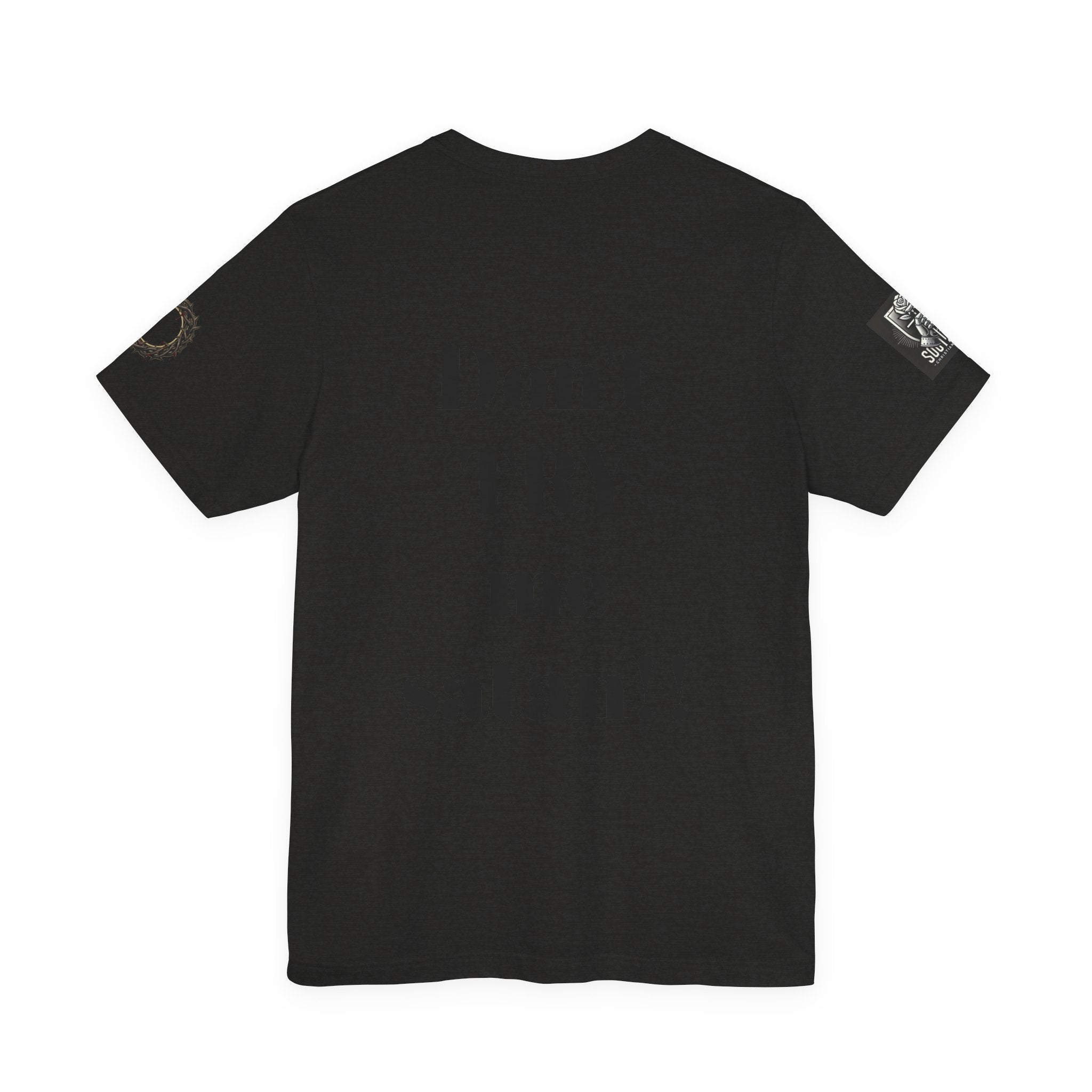 Christian Knight T-Shirt — "Be the Light" Crusader Graphic Tee (Don't Try Me Satan)
