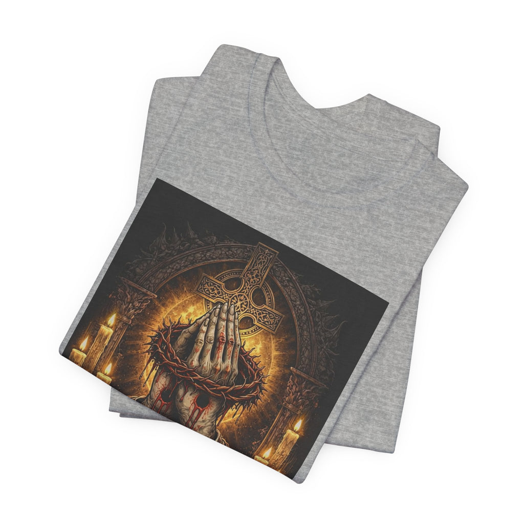 Satan-Repellant Graphic Tee — "Don't TRY me Satan!!" Chest Illustration & Back Slogan