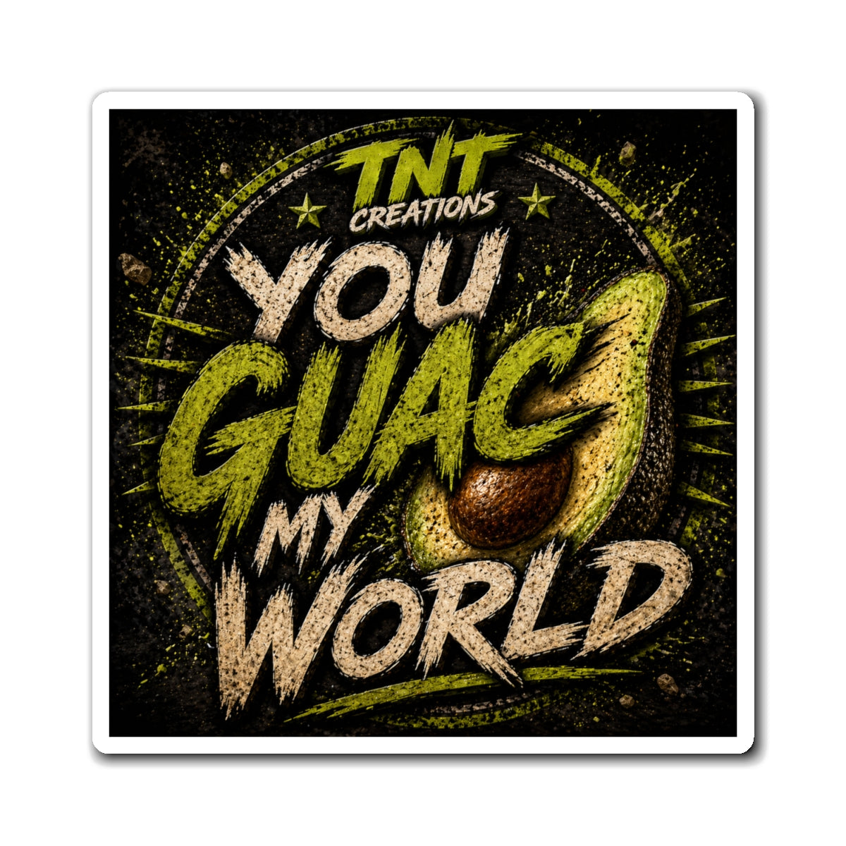You Guac My World Magnet — Funny Avocado Fridge Magnet