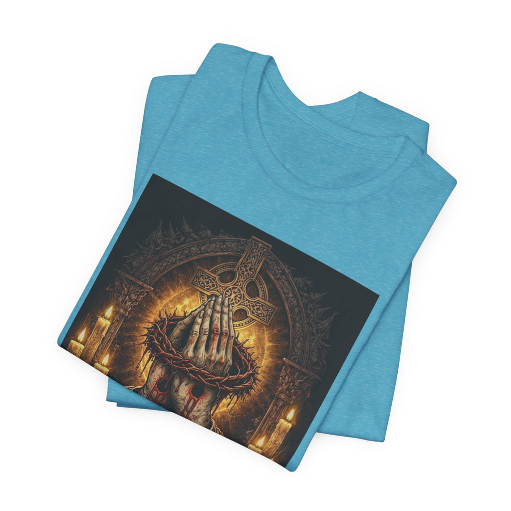 Satan-Repellant Graphic Tee — "Don't TRY me Satan!!" Chest Illustration & Back Slogan