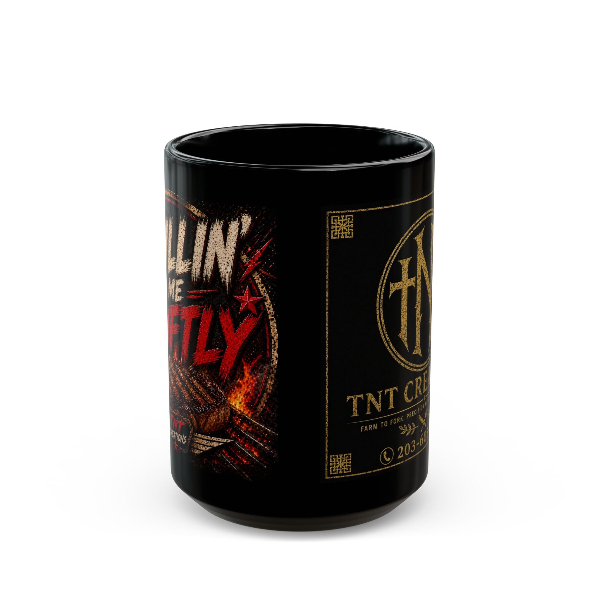 TNT Creations Black Logo Mug — Gothic Band/Metal Coffee Mug (11oz, 15oz)