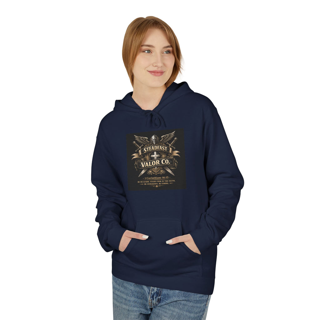 Christian Cross Hoodie — 'Stand by the Word' Inspirational Faith Sweatshirt