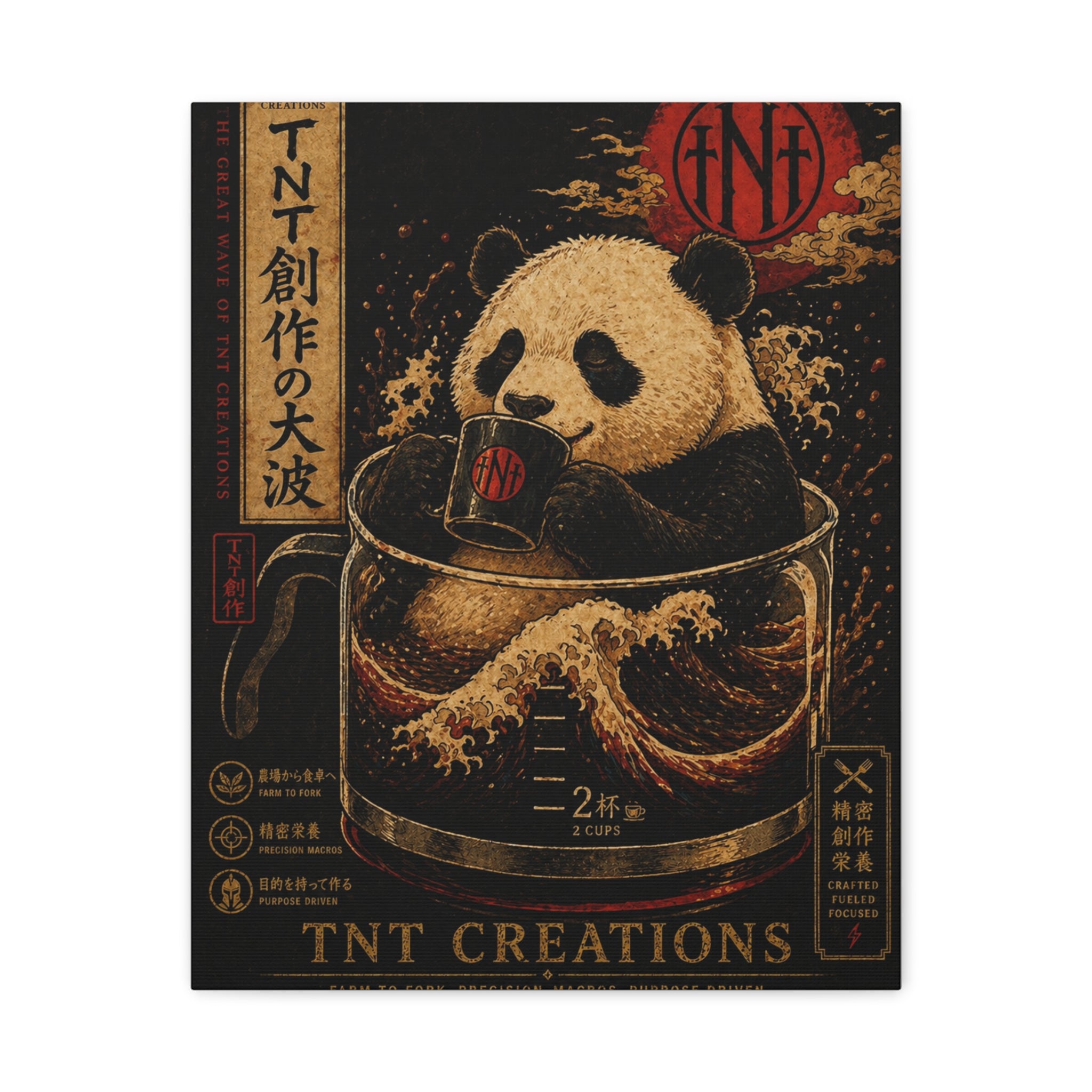Panda Tea Canvas