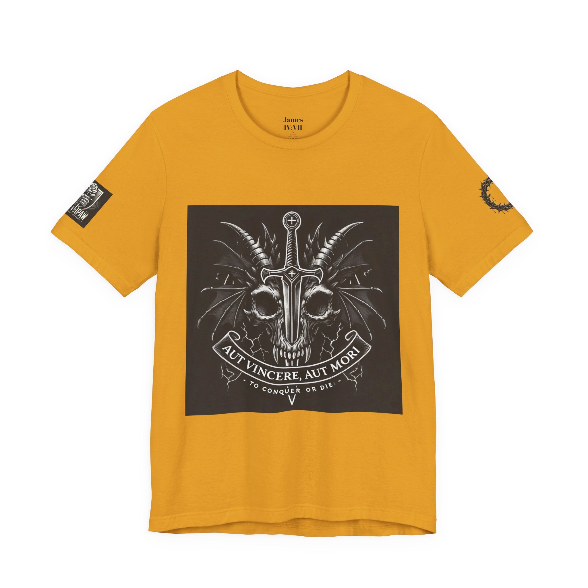 Defying Darkness Tee — "Aut Vincere, Aut Mori" Graphic T-Shirt