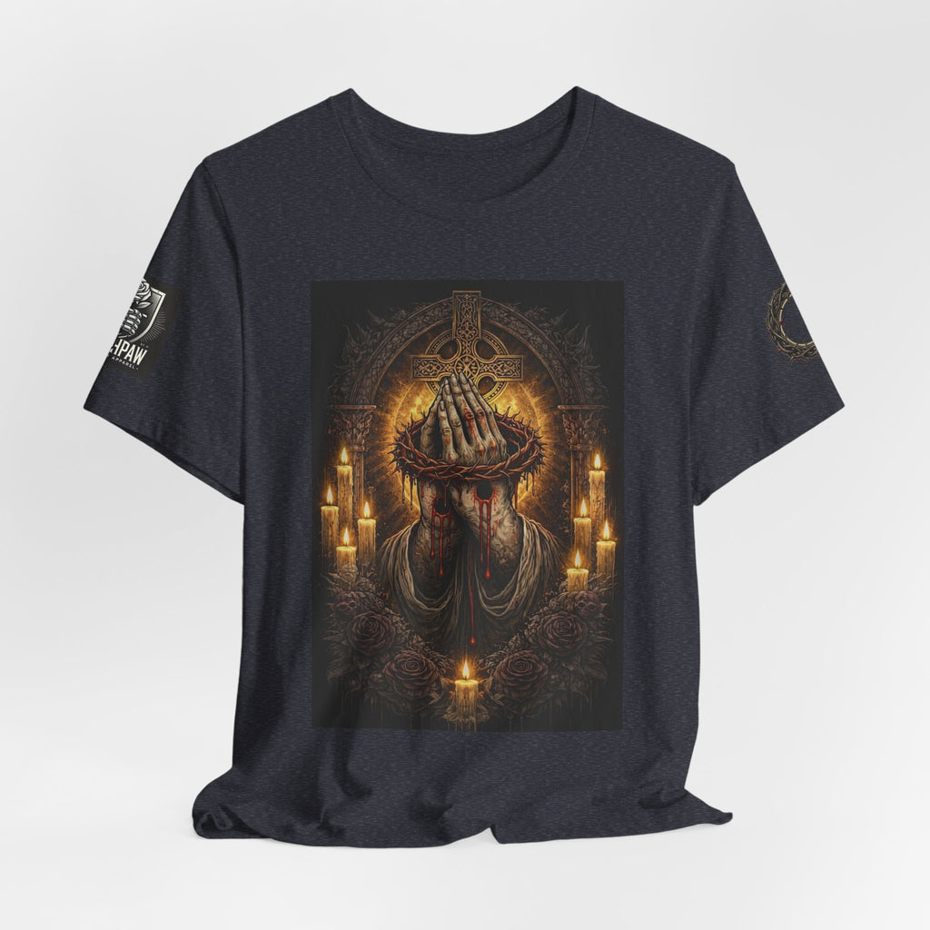 Satan-Repellant Graphic Tee — "Don't TRY me Satan!!" Chest Illustration & Back Slogan