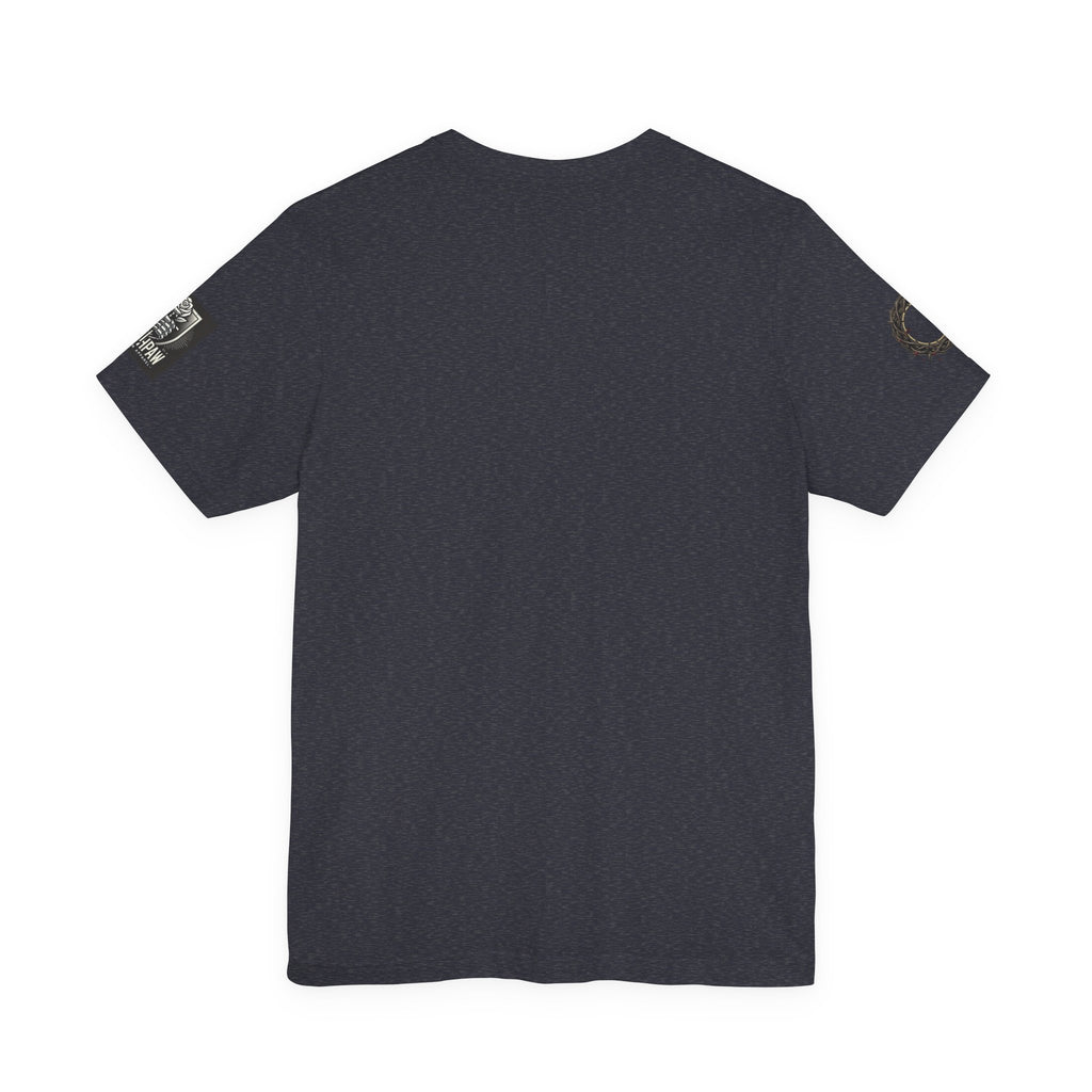 Do Not Fear the Darkness Graphic Tee — 'James IV:VII' Hooded Figure Shirt