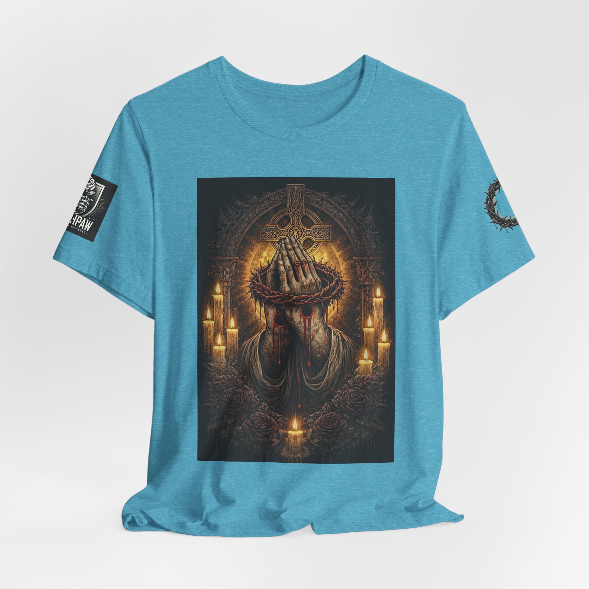 Satan-Repellant Graphic Tee — "Don't TRY me Satan!!" Chest Illustration & Back Slogan
