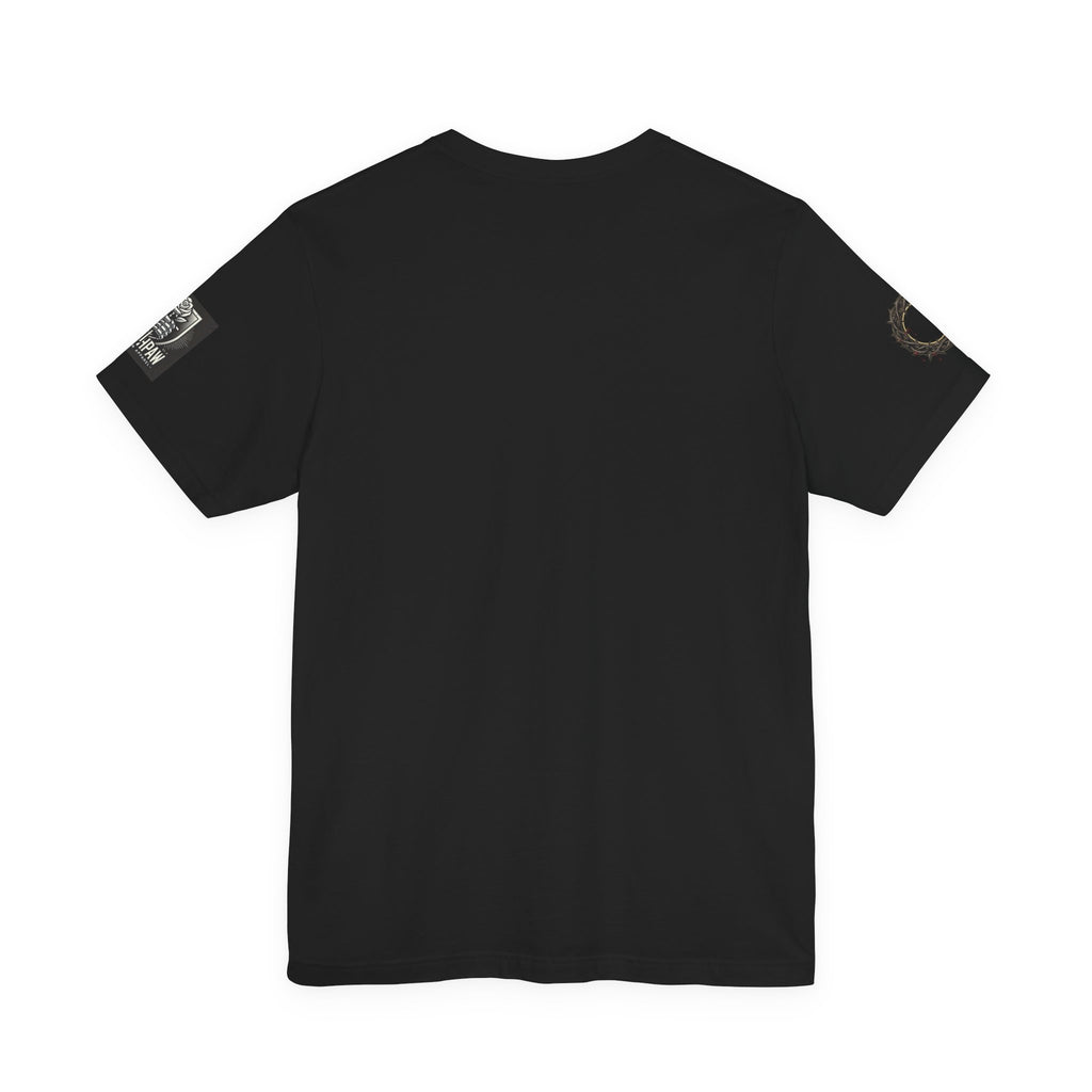 Do Not Fear the Darkness Graphic Tee — 'James IV:VII' Hooded Figure Shirt