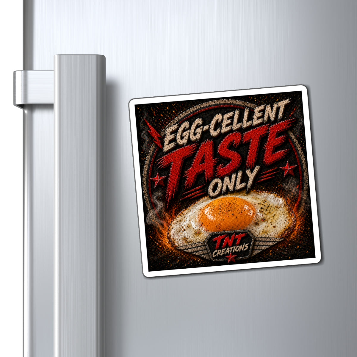 Egg-cellent Taste Only Magnet — Retro Fried Egg Kitchen Refrigerator Decor